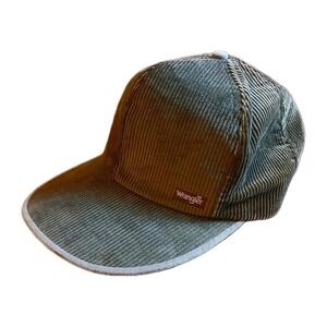 VTG Rare Wrangler Corduroy  5-Panel Adjustable Baseball Cap brown Sz 7 3/8 #1591